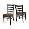 International Concepts Emily Side Chair, Set of 2 Chairs, Hickory/Washed Coal C45-617P - alternate 9